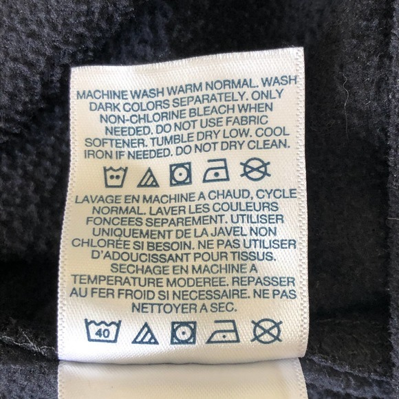 Lands' End Fleece Quarter Zip Black Size M - Picture 6 of 7